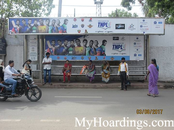Advertising rates on BQS in Kurukkupet Police Station Bus stop Chennai, Flex Banner Rates in TN